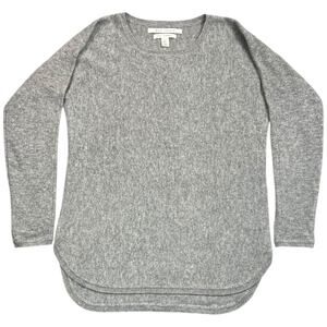 Max Studio 100% Cashmere Gray Crewneck Sweater Soft Luxe Pullover - M